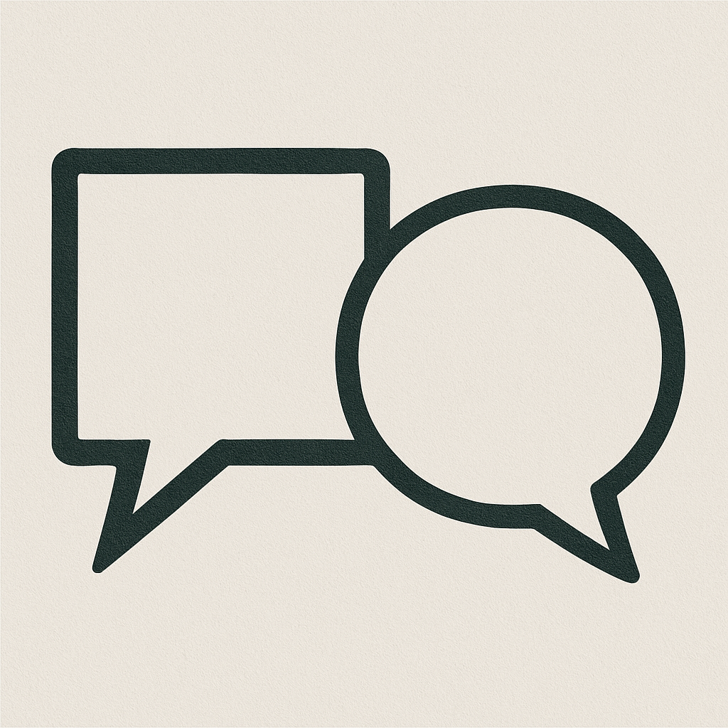 Square and Circle Speech bubbles